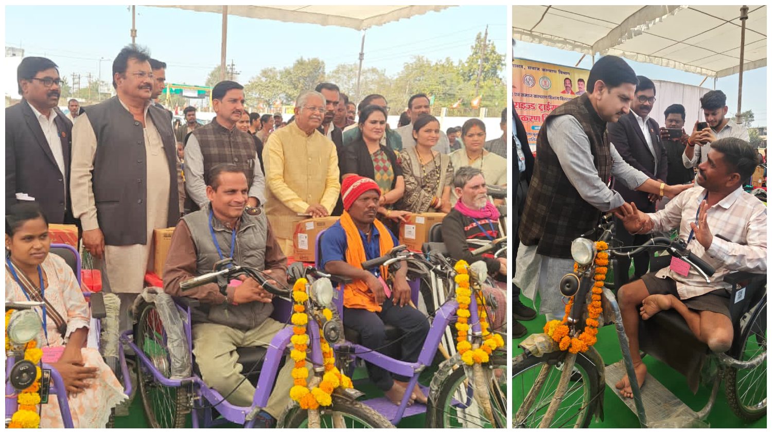 दिव्यांगजनों को मिली नई रफ्तार, 56 लाभार्थियों को मोटराइज्ड ट्राइसायकल वितरण       प्रधानमंत्री दिव्याशा केन्द्र के माध्यम से दिव्यांगजनों को मिला सहारा