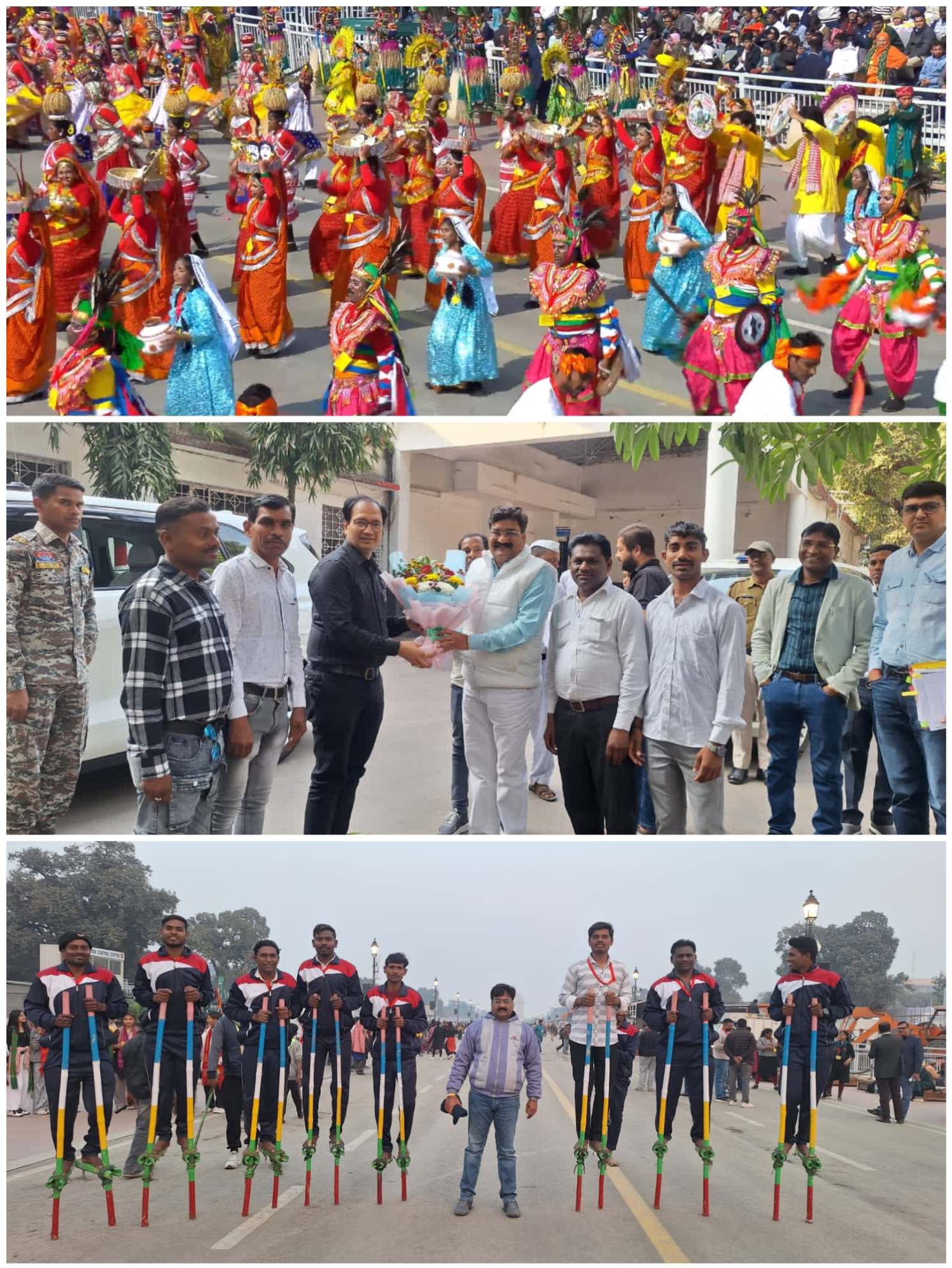 राष्ट्रपति, प्रधानमंत्री और विदेशी अतिथियों के समक्ष छत्तीसगढ़ की लोक संस्कृति का भव्य प्रदर्शन